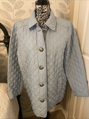 Chico's lightweight quilted jacket in light blue size 16/18 (Chico’s size 3)